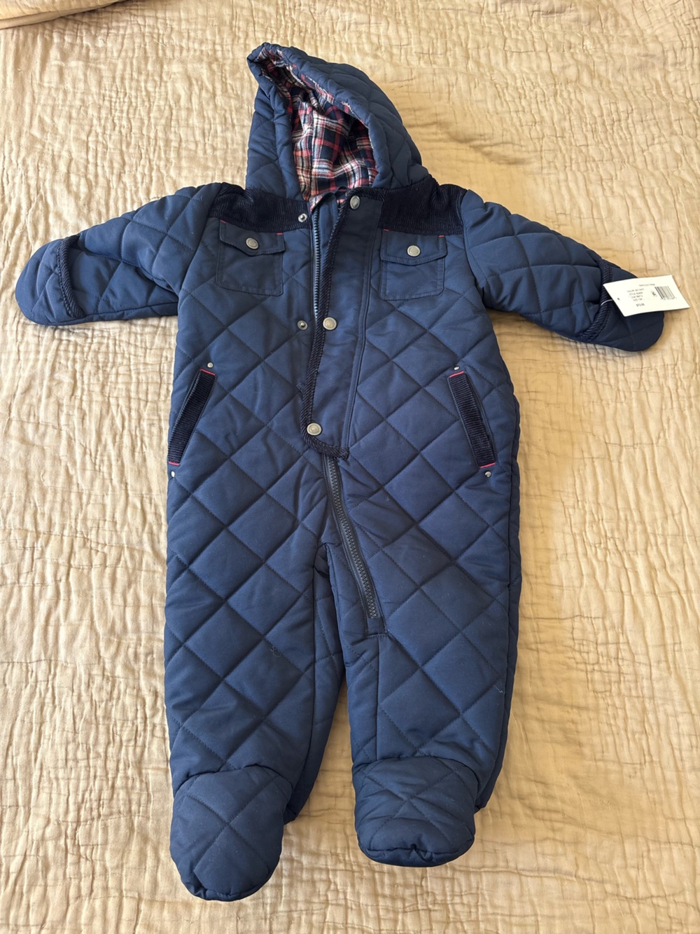 Rothschild Navy Quilted Hooded Puffer Snowsuit